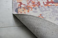 Zara Collection Abstract Design Grey Brown And Rust Machine Washable Super Soft Area Rug Multicolor Polyester