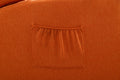 Coolmore Modern Comfortable Upholstered Leisurechair Recliner Chair For Living Room Orange Primary Living Space Rubberwood Foam Linen