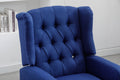Coolmore Modern Comfortable Upholstered Leisurechair Recliner Chair For Living Room Navy Primary Living Space Rubberwood Foam Linen