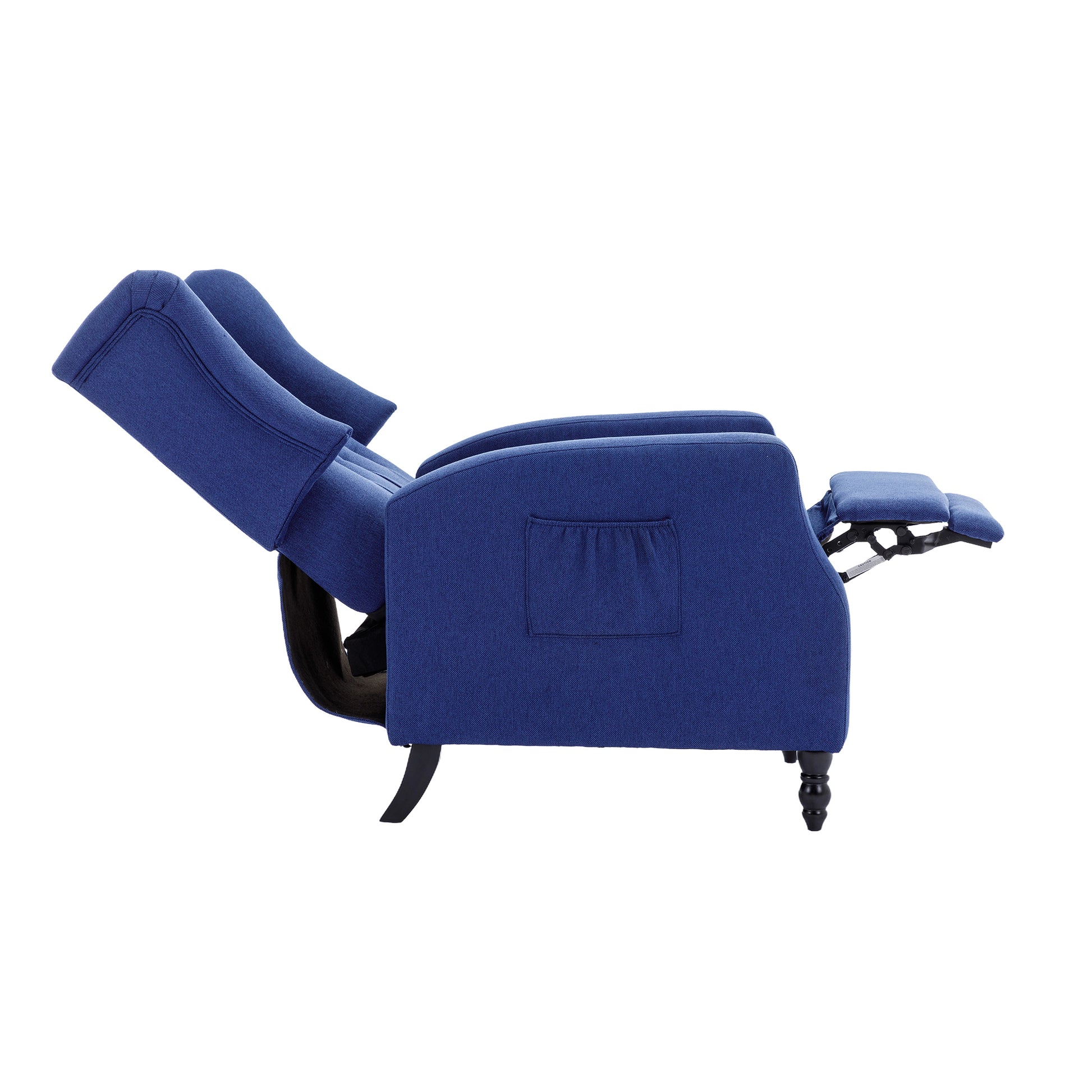 Coolmore Modern Comfortable Upholstered Leisurechair Recliner Chair For Living Room Navy Primary Living Space Rubberwood Foam Linen