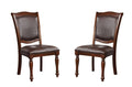 Luxurious Traditional Dining Chairs Brown Cherry Solid Wood Espressoseat Set Of 2Pc Side Chairs Turned Legs Kitchen Dining Room Cherry Brown Dining Room Traditional Dining Chairs Solid Back Solid