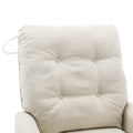 Reclining Chair 270 Degree Swivel Recliner Chairs With Usb Port, Side Pocket And Touch Sensitive Lamp For Living Room, Bedroom, Cream Cream Linen