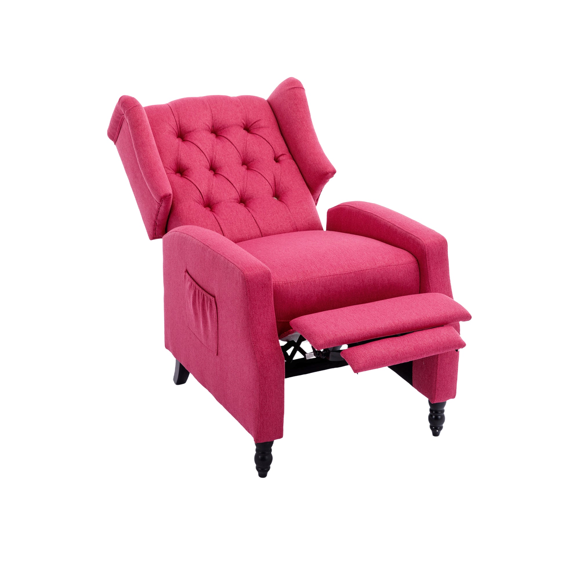 Coolmore Modern Comfortable Upholstered Leisurechair Recliner Chair For Living Room Rose Red Primary Living Space Rubberwood Foam Linen