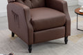 Coolmore Modern Comfortable Upholstered Leisurechair Recliner Chair For Living Room Brown Primary Living Space Rubberwood Foam Pu Leather