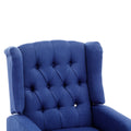 Coolmore Modern Comfortable Upholstered Leisurechair Recliner Chair For Living Room Navy Primary Living Space Rubberwood Foam Linen