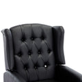 Coolmore Modern Comfortable Upholstered Leisurechair Recliner Chair For Living Room Black Primary Living Space Rubberwood Foam Pu Leather
