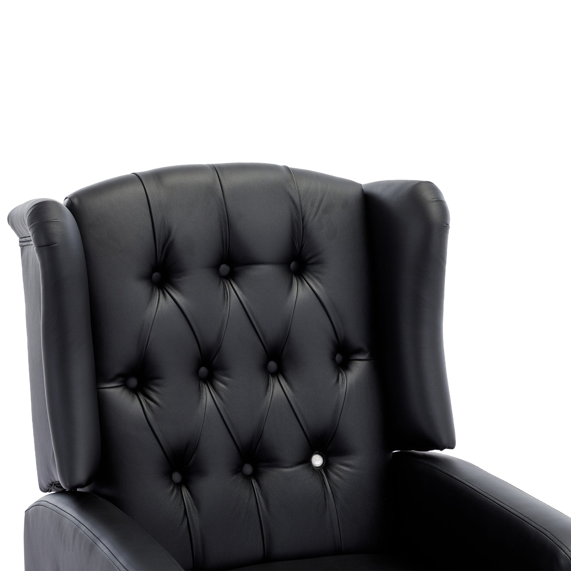 Coolmore Modern Comfortable Upholstered Leisurechair Recliner Chair For Living Room Black Primary Living Space Rubberwood Foam Pu Leather