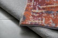 Zara Collection Abstract Design Grey Brown And Rust Machine Washable Super Soft Area Rug Multicolor Polyester