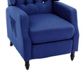 Coolmore Modern Comfortable Upholstered Leisurechair Recliner Chair For Living Room Navy Primary Living Space Rubberwood Foam Linen