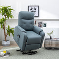 Massage Recliner Chair Electric Power Lift Chairs With Side Pocket, Adjustable Massage And Heating Function For Adults And Seniors, Squirrel Grey Grey Pu