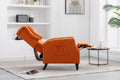 Coolmore Modern Comfortable Upholstered Leisurechair Recliner Chair For Living Room Orange Primary Living Space Rubberwood Foam Linen