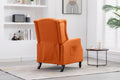 Coolmore Modern Comfortable Upholstered Leisurechair Recliner Chair For Living Room Orange Primary Living Space Rubberwood Foam Linen