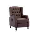 Coolmore Modern Comfortable Upholstered Leisurechair Recliner Chair For Living Room Brown Primary Living Space Rubberwood Foam Pu Leather