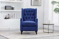 Coolmore Modern Comfortable Upholstered Leisurechair Recliner Chair For Living Room Navy Primary Living Space Rubberwood Foam Linen