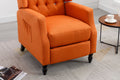 Coolmore Modern Comfortable Upholstered Leisurechair Recliner Chair For Living Room Orange Primary Living Space Rubberwood Foam Linen