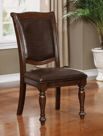 Glorious Classic Traditional Dining Chairs Cherry Solid Woodseat Set Of 2Pc Side Chairs Turned Legs Kitchen Dining Room Cherry Brown Dining Room Traditional Dining Chairs Solid Wood