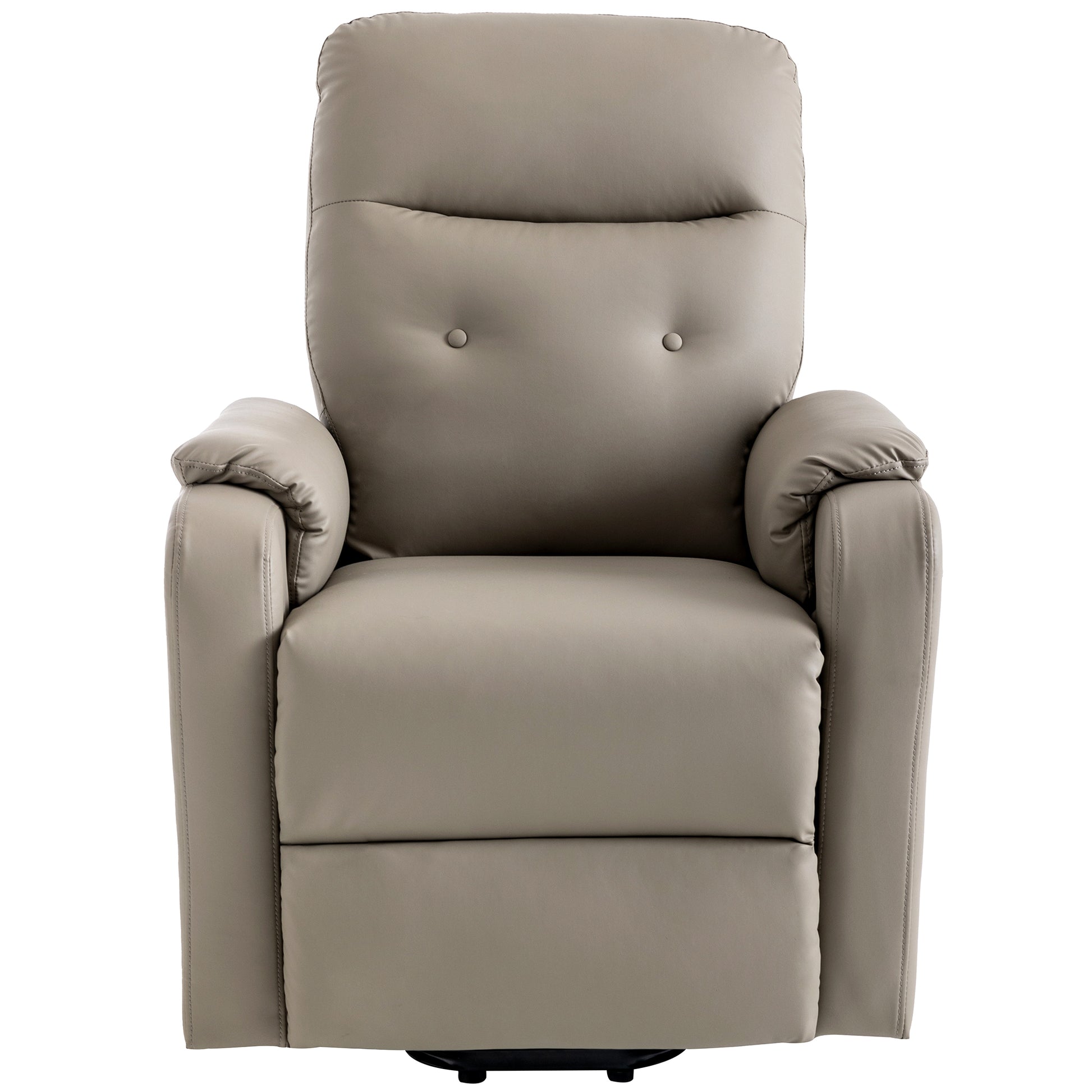 Massage Recliner Chair Electric Power Lift Chairs With Side Pocket, Adjustable Massage And Heating Function For Adults And Seniors, Olive Grey Grey Pu