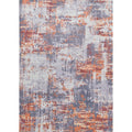 Zara Collection Abstract Design Grey Brown And Rust Machine Washable Super Soft Area Rug Multicolor Polyester