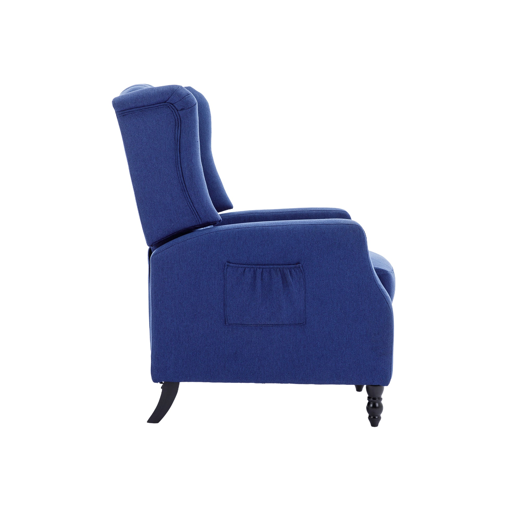 Coolmore Modern Comfortable Upholstered Leisurechair Recliner Chair For Living Room Navy Primary Living Space Rubberwood Foam Linen