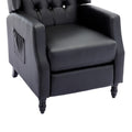 Coolmore Modern Comfortable Upholstered Leisurechair Recliner Chair For Living Room Black Primary Living Space Rubberwood Foam Pu Leather