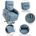 Massage Recliner Chair Electric Power Lift Chairs With Side Pocket, Adjustable Massage And Heating Function For Adults And Seniors, Squirrel Grey Grey Pu