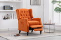 Coolmore Modern Comfortable Upholstered Leisurechair Recliner Chair For Living Room Orange Primary Living Space Rubberwood Foam Linen
