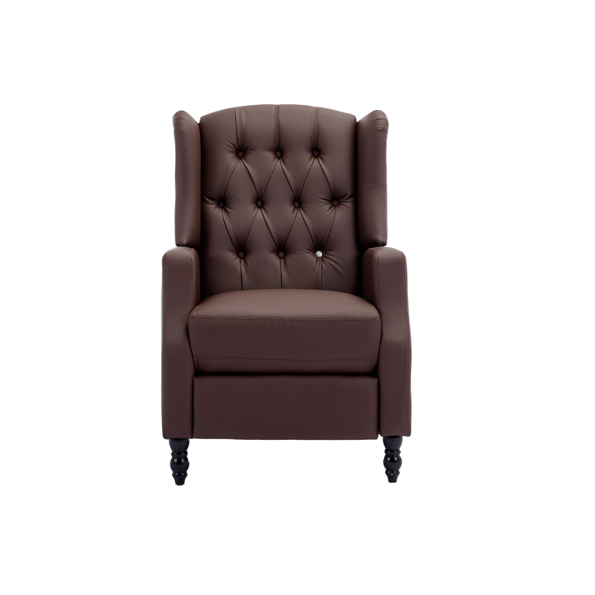 Coolmore Modern Comfortable Upholstered Leisurechair Recliner Chair For Living Room Brown Primary Living Space Rubberwood Foam Pu Leather