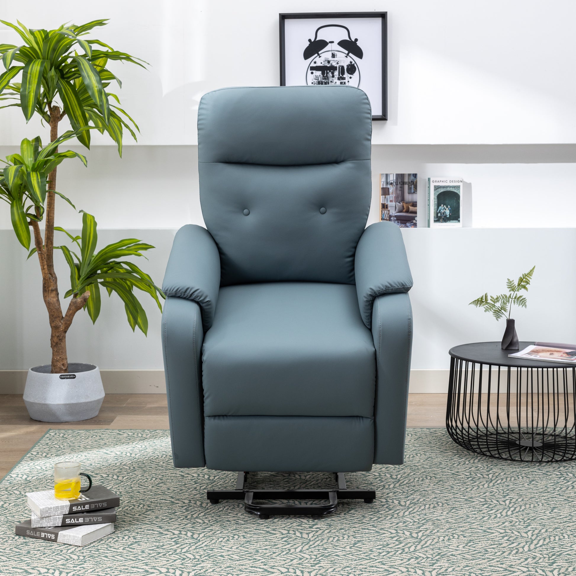 Massage Recliner Chair Electric Power Lift Chairs With Side Pocket, Adjustable Massage And Heating Function For Adults And Seniors, Squirrel Grey Grey Pu