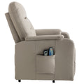 Massage Recliner Chair Electric Power Lift Chairs With Side Pocket, Adjustable Massage And Heating Function For Adults And Seniors, Olive Grey Grey Pu