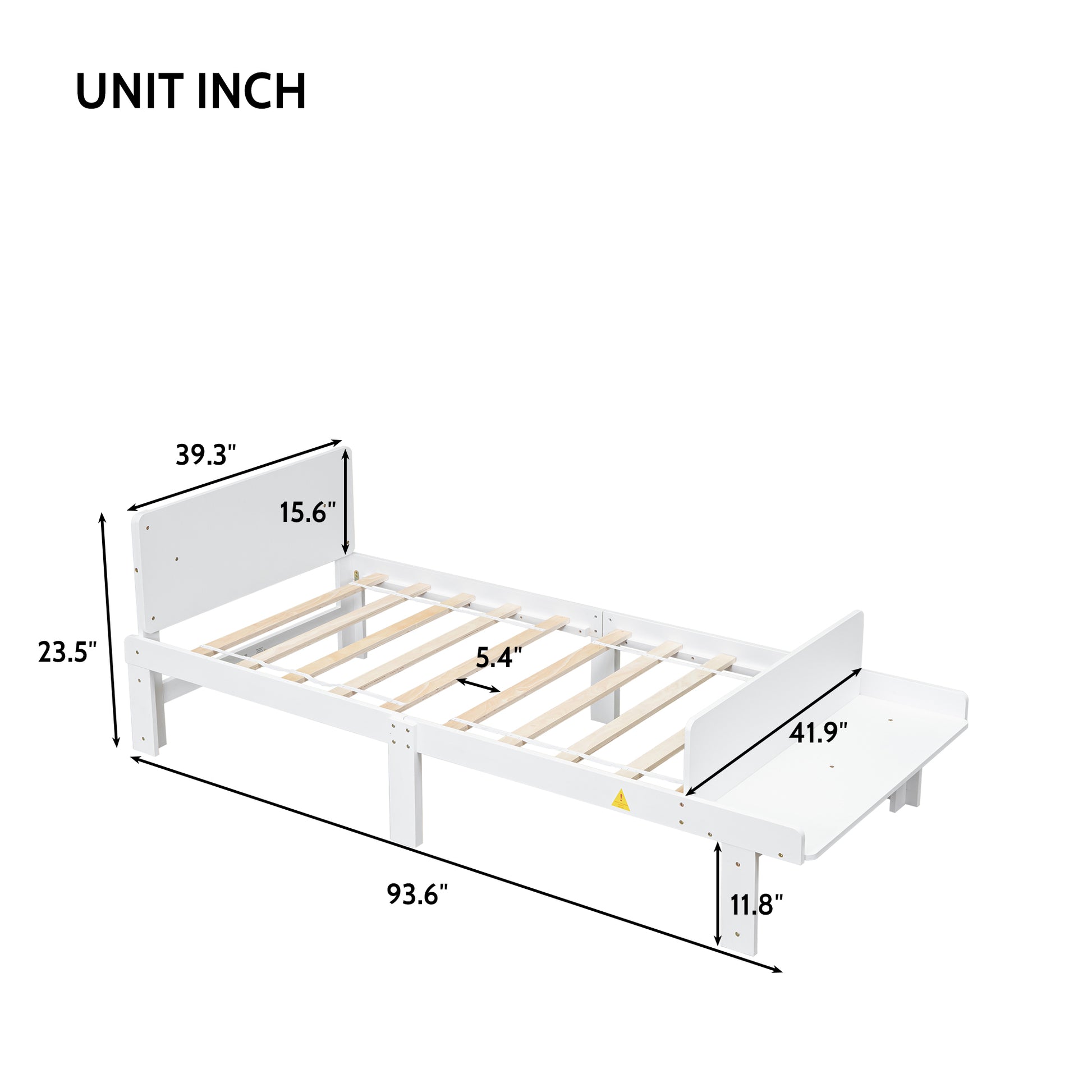 Twin Bed With Footboard Bench ,White Twin White Wood Bedroom American Design Pine Pine