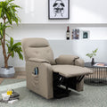 Massage Recliner Chair Electric Power Lift Chairs With Side Pocket, Adjustable Massage And Heating Function For Adults And Seniors, Olive Grey Grey Pu