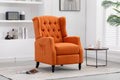 Coolmore Modern Comfortable Upholstered Leisurechair Recliner Chair For Living Room Orange Primary Living Space Rubberwood Foam Linen