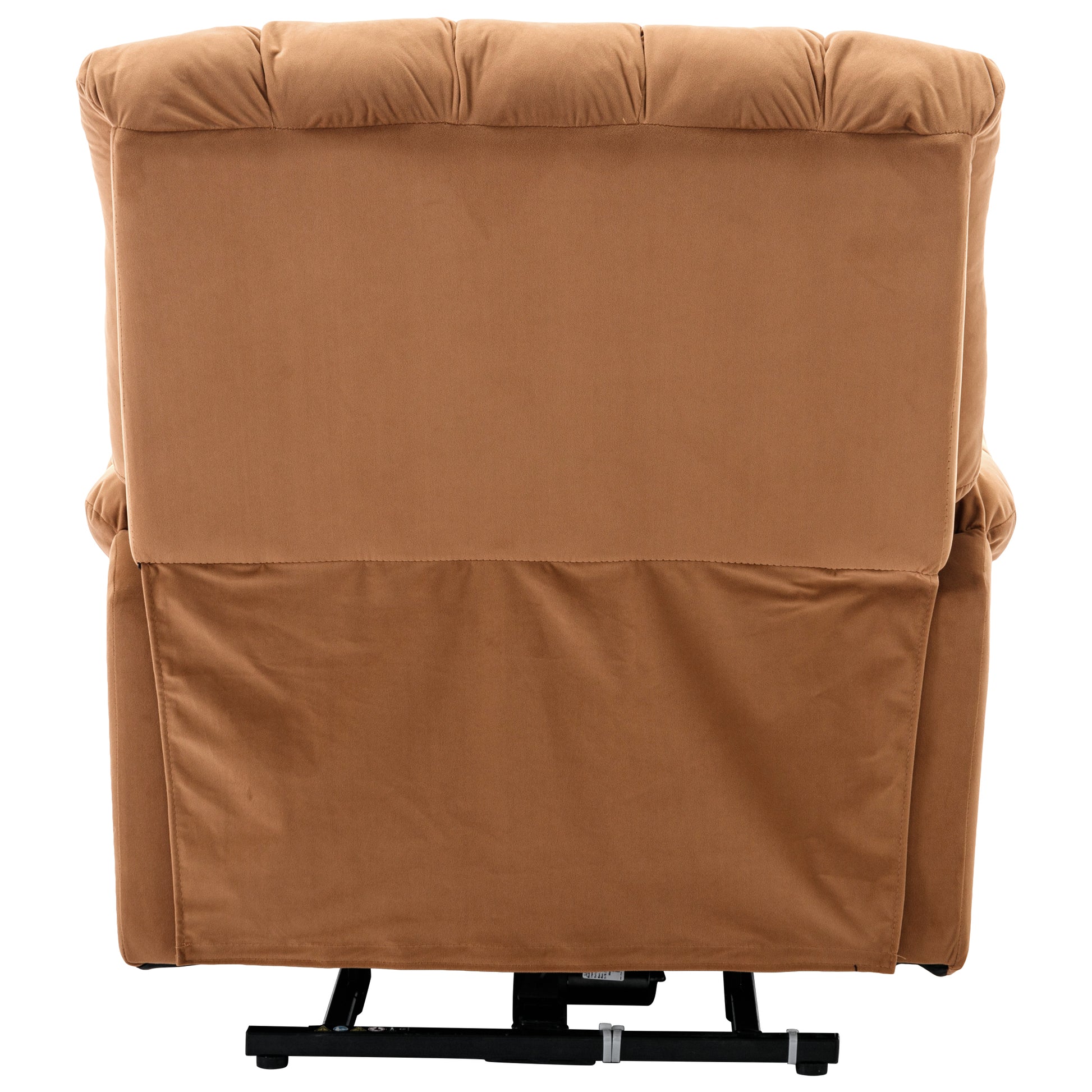 Massage Recliner Chair Electric Power Lift Recliner Chairs With Heat, Vibration, Side Pocket For Living Room, Bedroom, Light Brown Light Brown Velvet