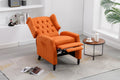 Coolmore Modern Comfortable Upholstered Leisurechair Recliner Chair For Living Room Orange Primary Living Space Rubberwood Foam Linen