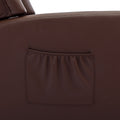 Coolmore Modern Comfortable Upholstered Leisurechair Recliner Chair For Living Room Brown Primary Living Space Rubberwood Foam Pu Leather