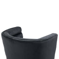 Coolmore Accent Chair ,Leisure Single Chair With Golden Feet Black Velvet