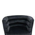 Coolmore Accent Chair ,Leisure Single Chair With Golden Feet Black Velvet
