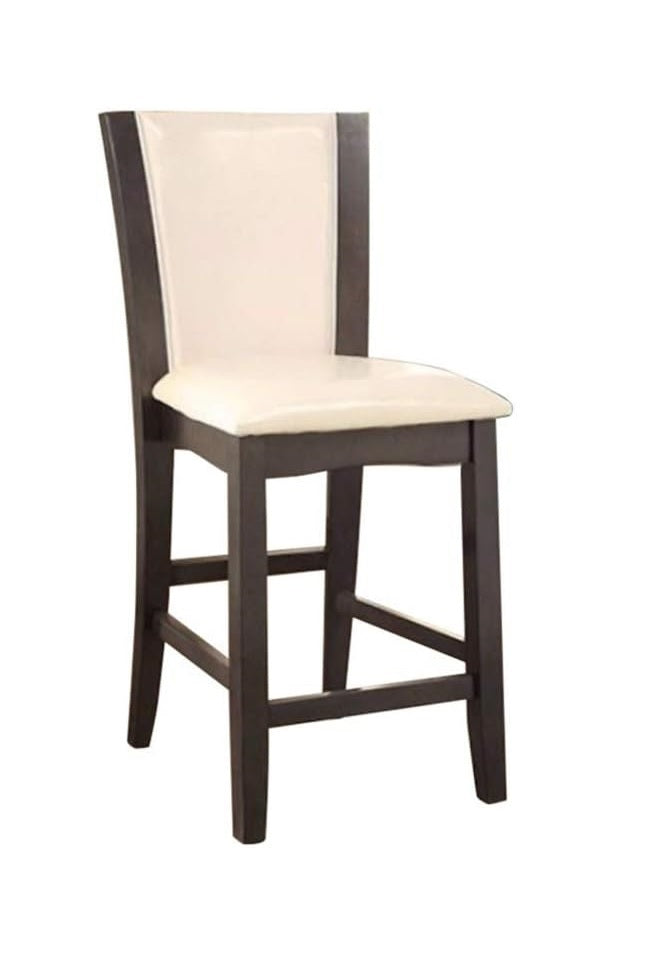Style Comfort Contemporary 2Pcs Counter Height Chairs Gray And Whitecushion Seat Kitchen Dining Room Furniture White Gray Gray Dining Room Contemporary,Modern Dining Chairs Solid Back Solid Wood