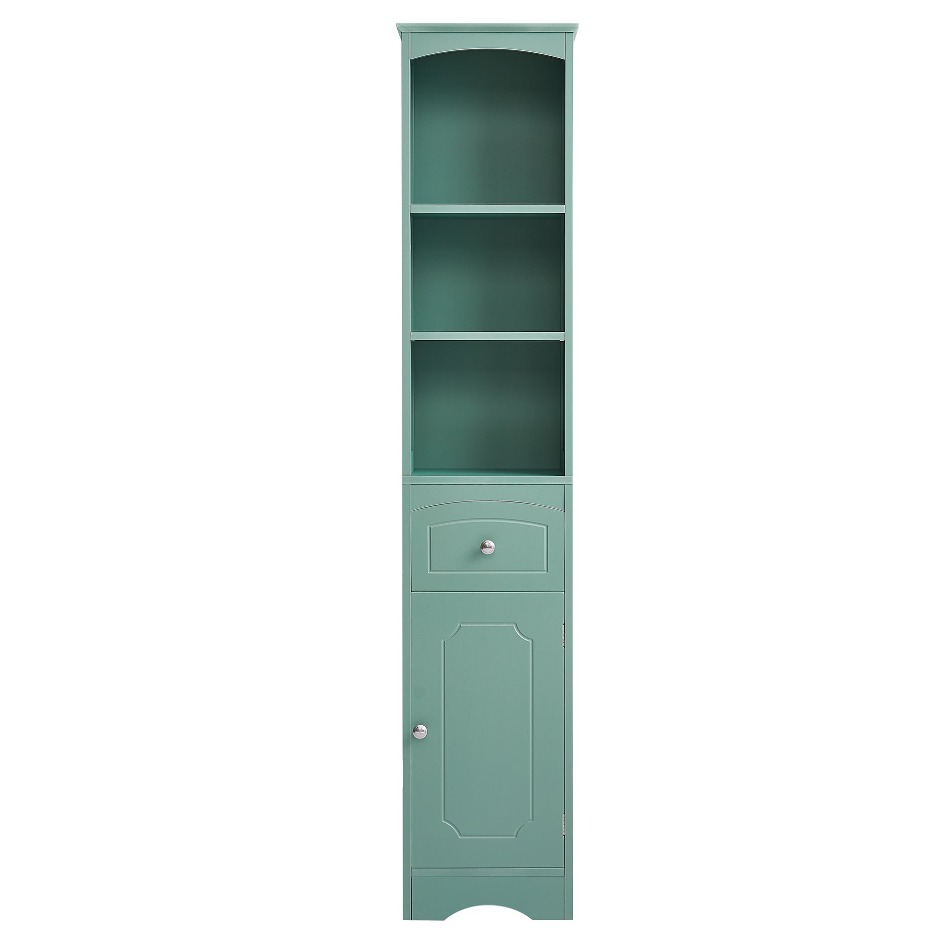 Tall Bathroom Cabinet, Freestanding Storage Cabinet With Drawer, Mdf Board, Adjustable Shelf, Green Green Mdf