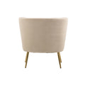 Coolmore Accent Chair ,Leisure Single Chair With Golden Feet Beige Velvet