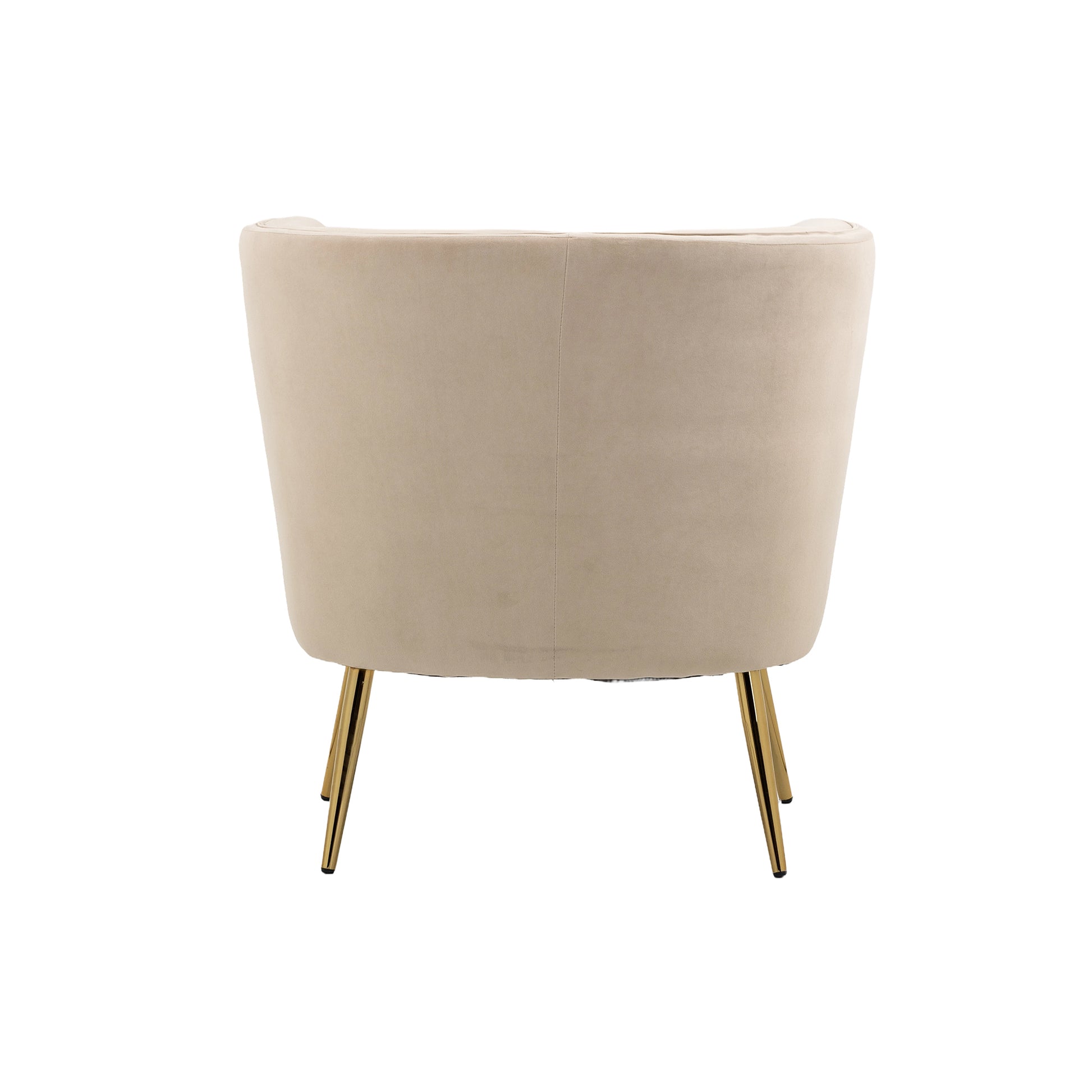 Coolmore Accent Chair ,Leisure Single Chair With Golden Feet Beige Velvet