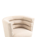 Coolmore Accent Chair ,Leisure Single Chair With Golden Feet Beige Velvet