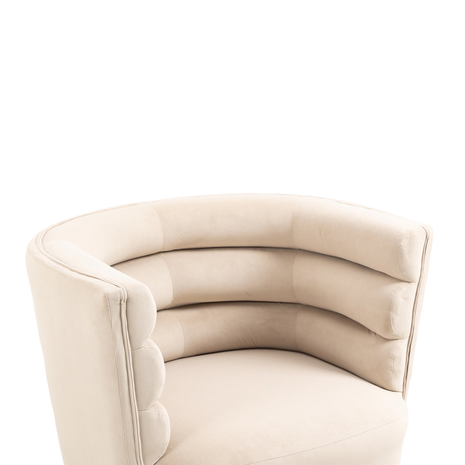 Coolmore Accent Chair ,Leisure Single Chair With Golden Feet Beige Velvet