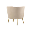 Coolmore Accent Chair ,Leisure Single Chair With Golden Feet Beige Velvet