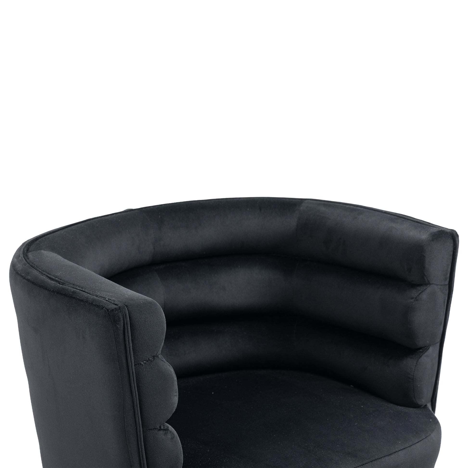 Coolmore Accent Chair ,Leisure Single Chair With Golden Feet Black Velvet