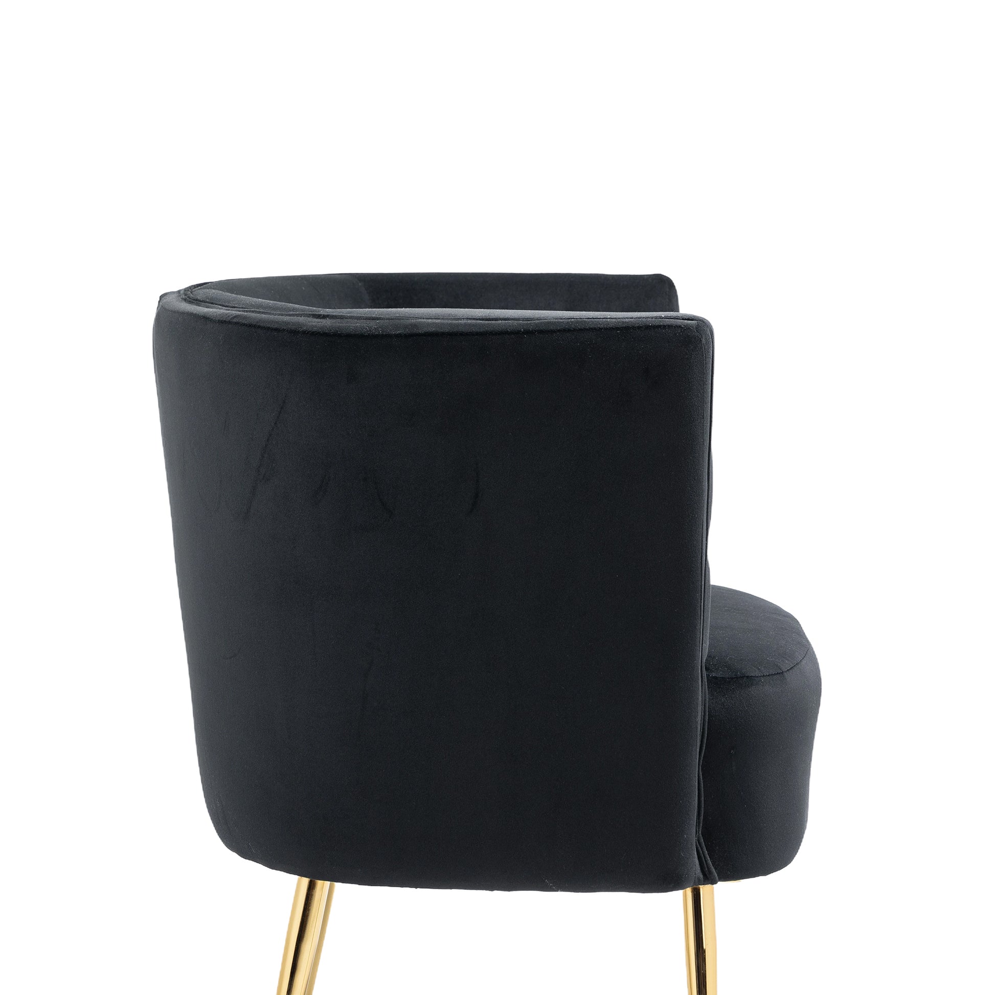Coolmore Accent Chair ,Leisure Single Chair With Golden Feet Black Velvet