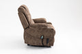 Lounge Chair Lift Chair Relax Sofa Chair Sitting Room Furniture Sitting Room Power Supply Elderly Electric Lounge Chair 180 Degree Lying Flat Brown Cotton Velvet