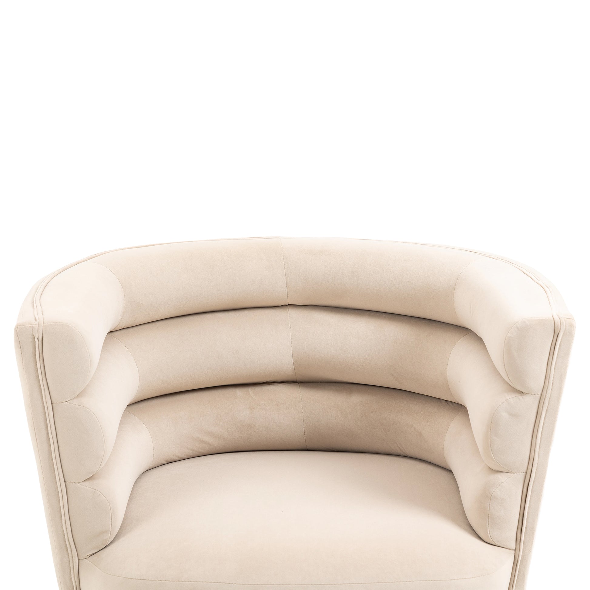 Coolmore Accent Chair ,Leisure Single Chair With Golden Feet Beige Velvet