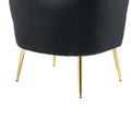 Coolmore Accent Chair ,Leisure Single Chair With Golden Feet Black Velvet