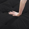 Sofa Bed, 3 In 1 Convertible Sofa Chair Bed, Adjustable Backrest Chair, Chaise Lounge With Usb Ports, Cup Holder, Side Pocket,Black Black Velvet